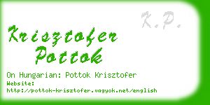 krisztofer pottok business card